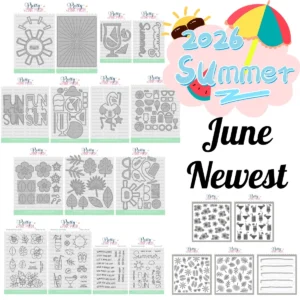 Summer 2026 June Newest Metal Cutting Dies Clear Stamps Stencil for DIY Greeting Card Making Scrapbooking Craft Paper Decoration
