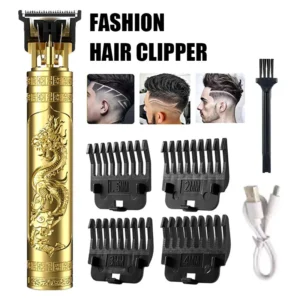 T9 Portable Vintage Hair Trimmer - USB Fast Charging Cordless Barber Clipper for Men's Beard Grooming Hair Cutting Machine