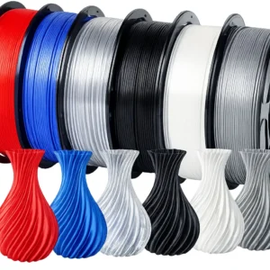 3D Printer Filament Bundle Multicolor 95A TPU 1.75mm - Blue Black Transparent Grey Red White 250g*6pack