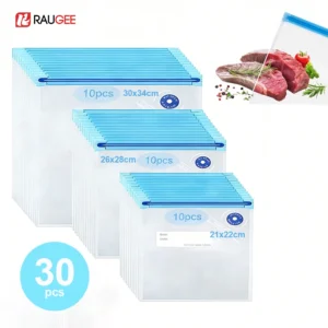 Vacuum Bags for Food Packaging Reusable Vacuum Sealing Bag BPA-Free Food Vacuum Packaging Storage Zipper Sealer Bags 10pcs 30pcs