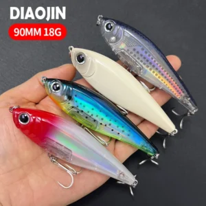 90mm 18g Slow Sinking Twitchbait Pencil Fishing Lures Saltwater Pesca Bass Pesca Wobbler Trout Isca Inshore Twitch Bait Supplies