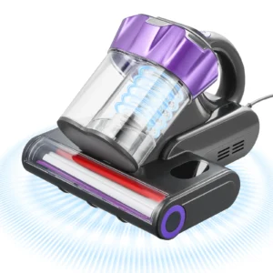SucceBuy Mattress Vacuum Cleaner w/ 18Kpa Powerful Suction Dual Dust Bin HEPA Filter & Heating Ultrasound Handheld for Bed Sofa