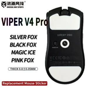 UnusualWaySports Mouse Skates Feet Viper V4 Pro Cambered Surface PTFE Anti Collapse Magic Ice Pink Black Silver Fox