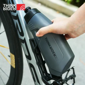 ThinkRider Bicycle 650ml Aerodynamic Water Bottle Bracket Set Bike Water Bottle MTB Road Frame Down Tube Riding Water Kettle
