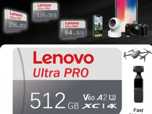 Lenovo Class 10 Mini SD/TF Card High Speed U3 4K Flash Memory Card for Mobile Phone And Tablet 128GB 256GB 512GB