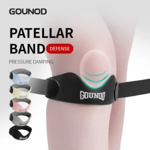 Professional Silicone Patellar Braces with Shock Absorption, Compression, Breathability, and Adjustable Knee Guards for Running