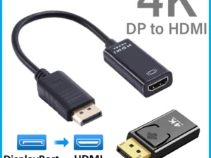 4K DP to HDMI-compatible Adapter Converter DisplayPort to HDMI Cable DP Male to HDMI Female HD TV Video Audio Adapter For PC TV