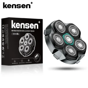 KENSEN Replaceable Blade for S15 Head Shaver 6D Magnetic Razor Head Waterproof Stainless Steel Razor Blade for FK-8750 Cutter