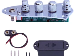 5 Jazz JB Bass Loaded Wired Control Plate for 4/5 String Bass Guitar Parts JB-08CR