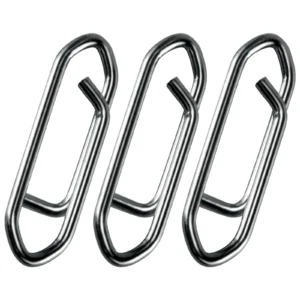 50pc Fishing Snap Power Clip Stainless Steel Speed Clip Quick Change Fast Link Connector for Crankbait Swimbait Minnow
