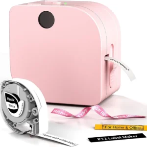 Phomemo P12 Label Maker with Tape Mini Label Printer Machine for Stain Ribbon Portable Bluetooth Label Printer Best Gift