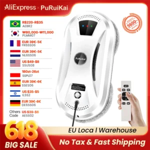Ultra Thin Robot Vacuum Cleaner Window Cleaning Robot Window Cleaner Electric Glass Limpiacristales Remote Control for Home