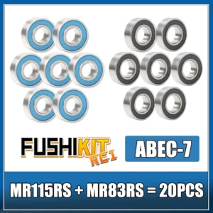 10Pcs MR115RS MR83RS Kit 20pcs 5*11*4 3*8*3 mm MR115-2RS Miniature Ball Bearings Blue Sealed MR83 2RS for RC Models/Motors