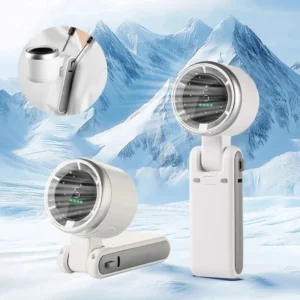 2026 NEW Handheld Turbo Fan Wearable Personal Desk Fan Small Mini Fan With Smart Digital Display Folding