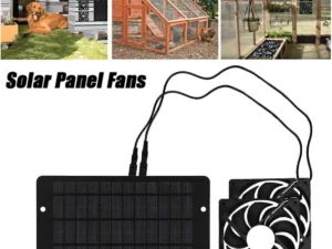 Solar Powered Fan Exhaust Fan12V 10W Waterproof Dual Exhaust Fan Air Extractor For Camping Greenhouse Kitchen Animal House