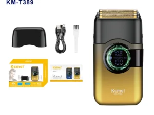 Kemei T389 Fashion Color Electric Shaver Hair Clipper Men's Shaver Beard Trimmer Professional Rechargeable Reciprocating Shaver