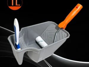 4-Inch Handheld Paint Cup with Roller Frame - Durable PP Material, Large Capacity, Easy Matching for Brushes & Rollers, Gray