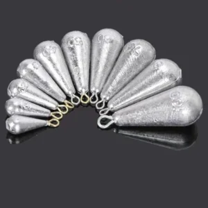 5pcs/20pcs 10g-100gFishing Weights Sinkers Teardrop-shaped hook-ring sinker for fishing Fishing tackle Casting Drop Shot Weights