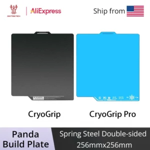 BIQU Panda Build Plate CryoGrip Coating No Clog 256x256mm Spring Steel Double-sided Textured for BambuLab P1 X1 X2D 3D Printer