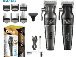 Kemei 1667 Professional Hair Clipper 9000RPM Electric Hair Trimmer Cordless Hair Cutting Machine 10W SUPER FAST TORQUE ROTARY