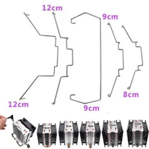 AVC Four Heat Pipe Fan Buckle Heat Pipe Fan Buckle Elastic Steel CPU Fan Hook Bracket 12cm