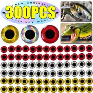 Newest 100-300PCS Fishing Lure Eyes Holographic 3D 3/4/5/6mm Artificial Lures Simulation Eyeball DIY For Fly Fishing Baits Eyes