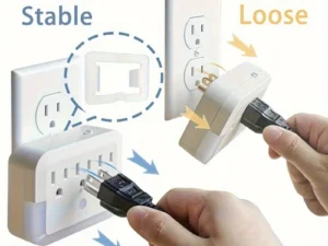 12pcs socket stabilizer: fix loose plugs, made of flame-retardant PC material, to prevent power outages and drops