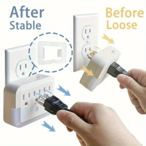 12pcs socket stabilizer: fix loose plugs, made of flame-retardant PC material, to prevent power outages and drops