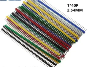 30PCS 40 Pin Breakable Pin Header 2.54mm Single Row Male Header Connector Kit PCB Pin Strip For Arduino Black White Red Green