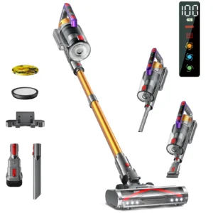 VAKERR S17 Pro 550W/55KPA Cordless Vacuum Cleaner, 60Mins Self-Standing Vacuum Cleaners for Home, Anti-Tangle Stick Vacuum