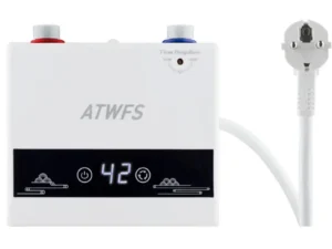 ATWFS Instant Water Heater 220V 4600W Portable Electric Heaters for Bathroom Hot Water Shower and Home Kitchen Heating