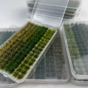 4colors/120tufts Model Grass Tufts for Miniature Scenery,Model Grass Tufts for Patios Static Grass Tufts Grass