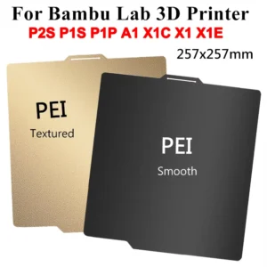 For P1P P1S P2S A1 X1C X1 Plate Smooth PEI Sheet for Bambu Lab Build Plate Double Sided Heatbed for Bambu Lab A1 Bambulab P1P