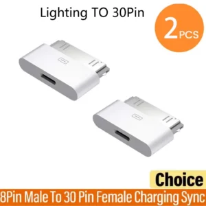 Lighting To 30Pin Adapter 8Pin Male To 30 Pin Female Charging Sync Converter for IPhone 4 4S IPad 2 3 IPod Touch Charger Cable