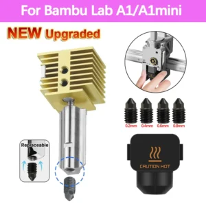 New Upgrade Fast Speed Hot End Kit For Bambu Lab A1 Hotend A1 Mini Nozzle Assembly Pint Head Replacable Hardened Steel Nozzles
