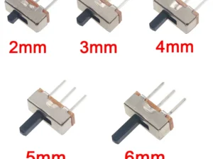 20Pcs SS12D00 Interruptor On-Off Mini Slide Switch 3pin 1P2T 2 Position High Quality Toggle Switch Handle Length:3MM/4MM/5MM/6MM