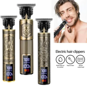 2026 T9 Vintage Hair Clipper Cordless Trimmer USB Fast Charging Hair Cutting Machine Electric Shaver Barber Professional Barber