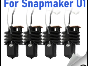 For Snapmaker U1 Full Assembled Hotend kit Integrated Hardened Steel 0.4mm Nozzle 24v 48w Ceramic Block Kit Upgraded Hot End