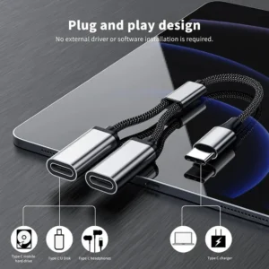 Multi USB Hub Extensions 3/2 Port Type C Hub USB Splitter Fast Data Transmission OTG Adapter For PC Laptop Pro