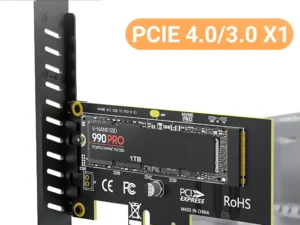 JEYI M.2 NVME SSD to PCIe 4.0 x1 Adapter Card, 2280 SSD PCIE X1 Expansion Card for Desktop PC, PCI-E GEN4 16Gbps Full Speed SK1