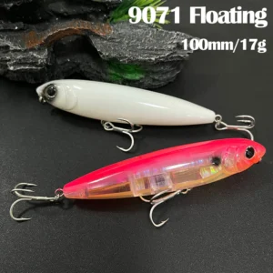 17g Surface Pencil Fishing Lures Walk the Dog Floating Wobbler Laser Artificial Bait for Trout Bass Seawater Swimbait Supplies