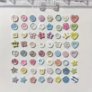 10-100pcs Korean style Cream Color Plastic Buttons Crafts DIY Scrapbooking Cute Sewing Button Apparel Accessories Randomly