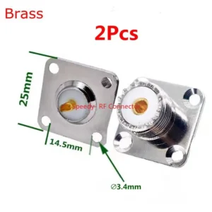 2PCS UHF SL16 SO239 SO-239 Female Jack Socket Chassis Panel Mount Connector 2Hole 4hole Flange Coax Adapter Fast Delivery