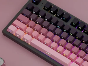 Gradient Keycaps Side Printed Shine Through PBT Double Shot OEM Profile for MX Switches Gaming Keyboard 130+key caps