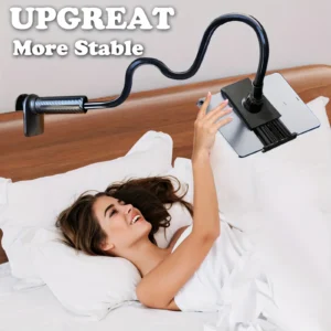 360 Degree Rotating Tablet Phone Holder Spiral Base, Suitable for Beds, Headboards, Desks, Long Arm Phone Tablet Holder