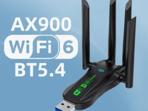 AX900 WiFi USB Adapter WiFi6 Bluetooth 5.4 Dual Band 2.4G+5.8Ghz 4 Antenna Dongle USB Wireless Card Receiver for PC/Laptop