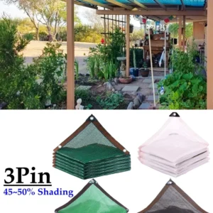 4 Colors 3Pin 50% Shading Garden Anti UV Black White Dark Green HDPE Sun Shade Net Bonsai Outdoor Succulent Plants Cover Mesh
