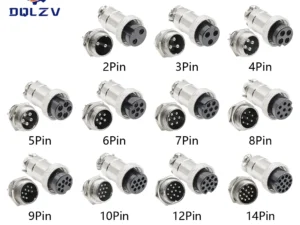 5/10/20Set GX12 GX16 GX20 2 3 4 5 6 7 8 9 10 12 14 15 Pin Docking Aviation Plug Socket Waterproof Circular Connector