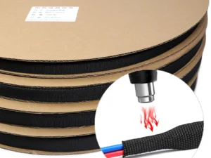 1~50m PET Braided Cable Sleeve Heat Shrink Tube Insulation Flam Retardant Shrinkable Wire Wrap Sheath Protection Cable Organizer