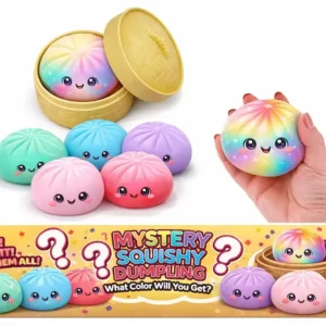@@Soft Maltose Dumpling Squishy: Transparent Colorful Squeeze Toy, ASMR Stress Relief Ball, Sensory Fidget Toy for Kids Adults